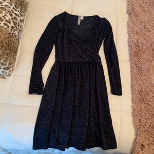 Navy Blue Wrap Dress